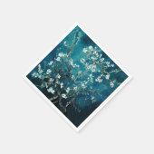 Van Gogh Almond Blossom : Donker Blauwgroen Servet (Hoek)