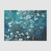 Van Gogh Almond Blossom : Donker Blauwgroen Tissuepapier (Voorkant)