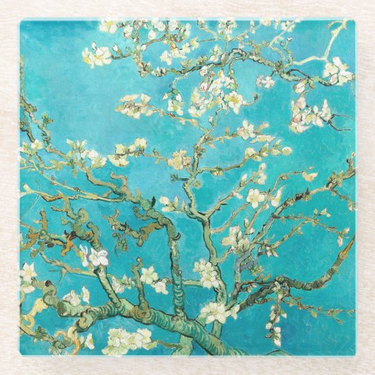 VAN GOGH - Almond Blossom Glazen Onderzetter (Voorkant)