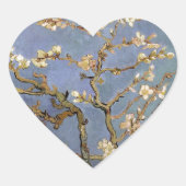 Van Gogh Almond Blossom Hart Sticker (Voorkant)