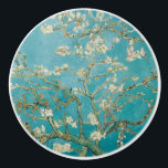 Van Gogh Almond Blossom Keramische Knop<br><div class="desc">Van Gogh Amandelbloesems in St. Remy,  blauwgroen</div>