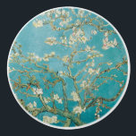 Van Gogh Almond Blossom Keramische Knop<br><div class="desc">Van Gogh Amandelbloesems in St. Remy,  blauwgroen</div>