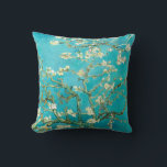 VAN GOGH - Almond Blossom Kussen<br><div class="desc">"van gogh vincent",  "amandelbloesems",  bloemen,  "beroemd schilderij",  vintage,  "fijne kunst",  bloem,  blauw,  vangogh</div>