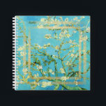 Van Gogh Almond Blossom met Gold Dust Notitieboek<br><div class="desc">Almond Blossom Tree van de wereldberoemde Nederlandse schilder Vincent van Gogh. Mooie lente bloesems tegen een turkooishemel.
Het ontwerp omvat gouden elementen. U kunt de naam uitgeven of het schrappen door het tekstvakje leeg te verlaten.  Ideaal voor natuur liefhebbers en kunstliefhebbers.</div>
