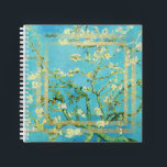 Van Gogh Almond Blossom met Gold Dust Notitieboek<br><div class="desc">Almond Blossom Tree van de wereldberoemde Nederlandse schilder Vincent van Gogh. Mooie lente bloesems tegen een turkooishemel.
Het ontwerp omvat gouden elementen. U kunt de naam uitgeven of het schrappen door het tekstvakje leeg te verlaten.  Ideaal voor natuur liefhebbers en kunstliefhebbers.</div>