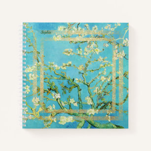 Van Gogh Almond Blossom met Gouden Dust Notitieboek