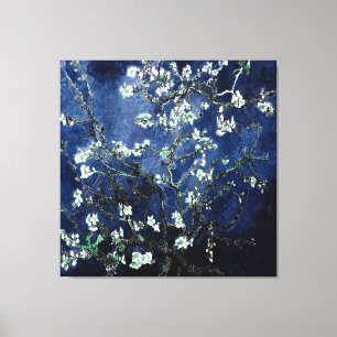 Van Gogh Almond Blossom Midnight Blue Canvas Afdruk
