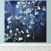 Van Gogh Almond Blossom Midnight Blue Canvas Afdruk (Insitu (Houten vloer))