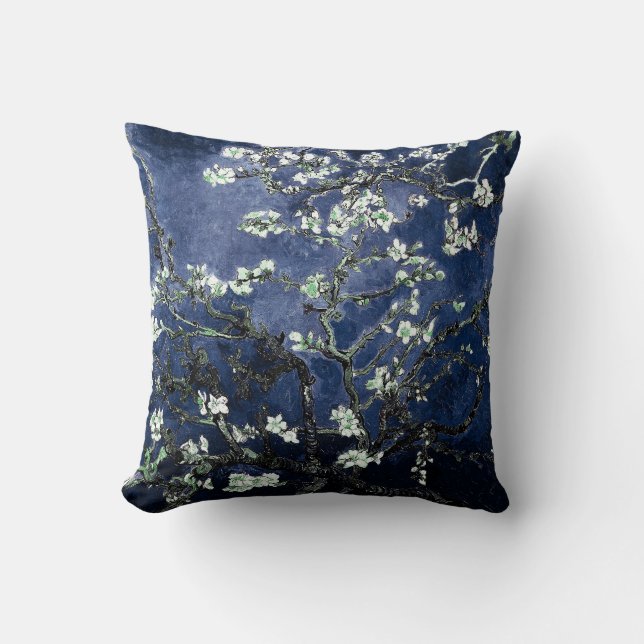 Van Gogh Almond Blossom Midnight Blue Kussen (Voorkant)