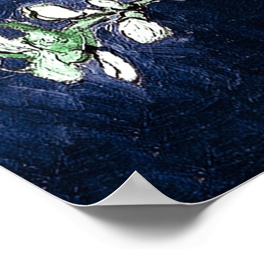 Van Gogh Almond Blossom Midnight Blue Poster (Hoek)