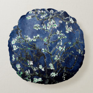 Van Gogh Almond Blossom Midnight Blue Rond Kussen