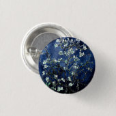 Van Gogh Almond Blossom Midnight Blue Ronde Button 3,2 Cm (Voorkant /achterkant)