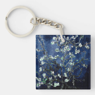 Van Gogh Almond Blossom Midnight Blue Sleutelhanger