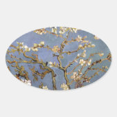 Van Gogh Almond Blossom Ovale Sticker (Voorkant)