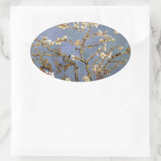 Van Gogh Almond Blossom Ovale Sticker (Tas)