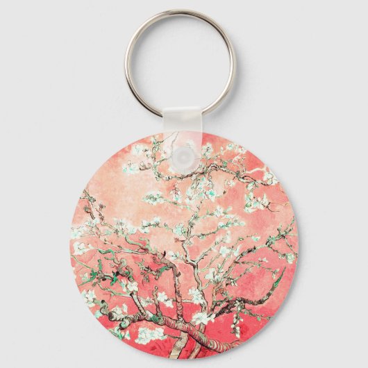 Van Gogh Almond Blossom Peach Sleutelhanger (Voorkant)