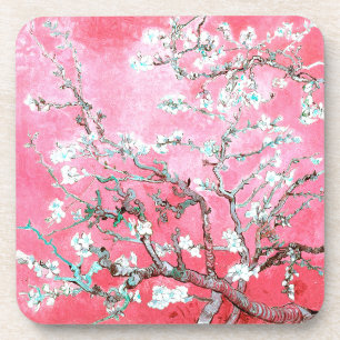 Van Gogh Almond Blossom Pink Blue Bier Onderzetter