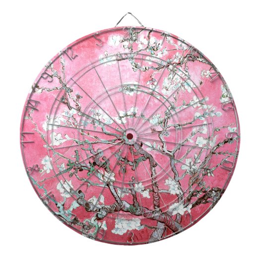 Van Gogh Almond Blossom Pink Blue Dartbord (Voorkant)