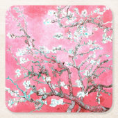 Van Gogh Almond Blossom Pink Blue Kartonnen Onderzetters (Voorkant)
