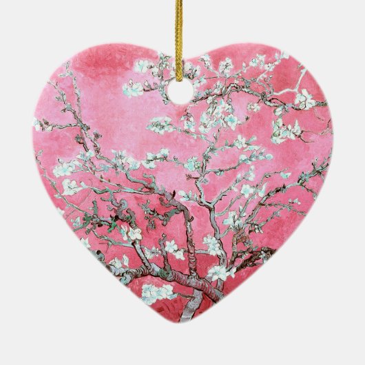Van Gogh Almond Blossom Pink Blue Keramisch Ornament (Achterkant)