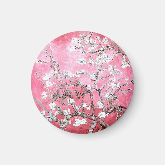 Van Gogh Almond Blossom Pink Blue Magneet (Voorkant)
