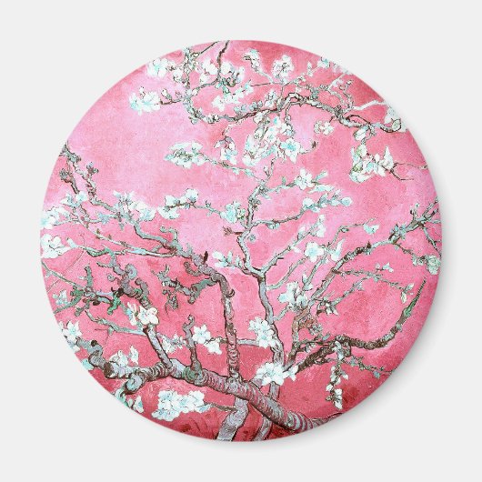 Van Gogh Almond Blossom Pink Blue Magneet (Voorkant)