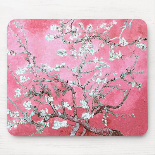 Van Gogh Almond Blossom Pink Blue Muismat (Voorkant)