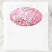 Van Gogh Almond Blossom Pink Blue Ovale Sticker (Tas)