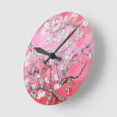 Van Gogh Almond Blossom Pink Blue Ronde Klok (Hoek)