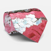 Van Gogh Almond Blossom Pink Blue Stropdas (Opgerold)