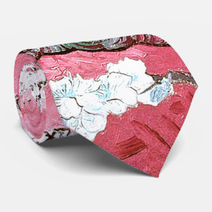Van Gogh Almond Blossom Pink Blue Stropdas