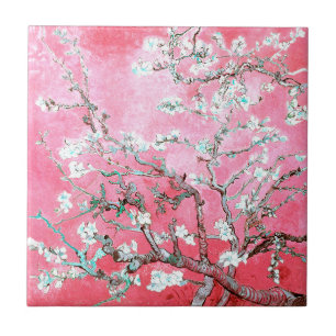 Van Gogh Almond Blossom Pink Blue Tegeltje