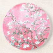 Van Gogh Almond Blossom Pink Blue Zandsteen Onderzetter (Voorkant)