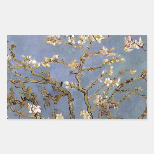 Van Gogh Almond Blossom Rechthoekige Sticker (Voorkant)