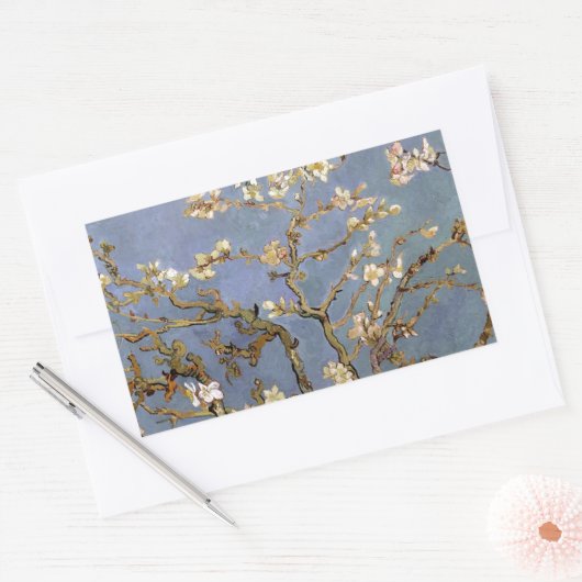 Van Gogh Almond Blossom Rechthoekige Sticker (Envelop)