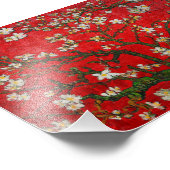 Van Gogh Almond Blossom Red Foto Afdruk (Hoek)