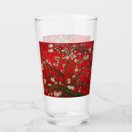 Van Gogh Almond Blossom Red Glas (Voorkant)
