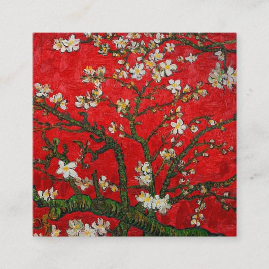 Van Gogh Almond Blossom Red Informatiekaartje (Voorkant)