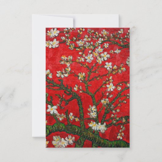 Van Gogh Almond Blossom Red Kaart (Voorkant)