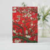 Van Gogh Almond Blossom Red Kaart (Staand voorkant)