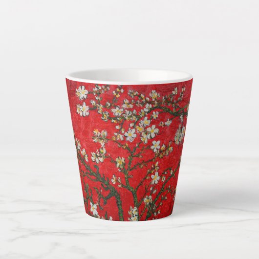 Van Gogh Almond Blossom Red Latte Mok (Voorkant)