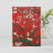 Van Gogh Almond Blossom Red Save The Date (Staand voorkant)