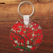 Van Gogh Almond Blossom Red Sleutelhanger (Voorkant)