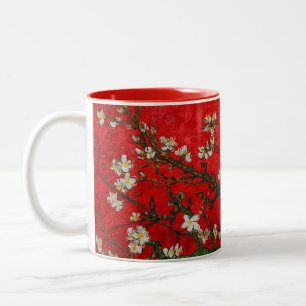 Van Gogh Almond Blossom Red Tweekleurige Koffiemok