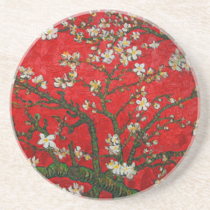 Van Gogh Almond Blossom Red Zandsteen Onderzetter