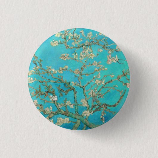 Van Gogh Almond Blossom Ronde Button 3,2 Cm (Voorkant)