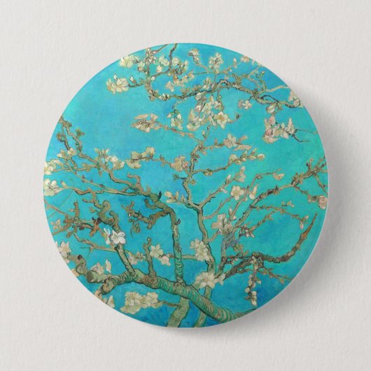 Van Gogh Almond Blossom Ronde Button 7,6 Cm (Voorkant)