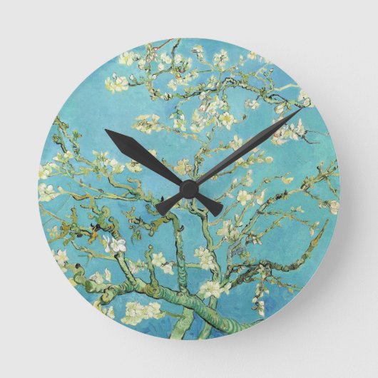 Van Gogh Almond Blossom Ronde Klok (Voorkant)