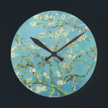 Van Gogh Almond Blossom Ronde Klok<br><div class="desc">Artiest: Vincent Van Gogh Titel: Almond Blossom veranderde kleur door 2zoete4wordsDesignes vincent van gogh,  van gogh,  amandelbloesems,  blauwgroen,  bloemen,  bloemen,  bloemen,  lente,  verfijnd,  decor</div>