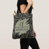 Van Gogh Almond Blossom Sage Black Monogram  Tote Bag (Dichtbij)